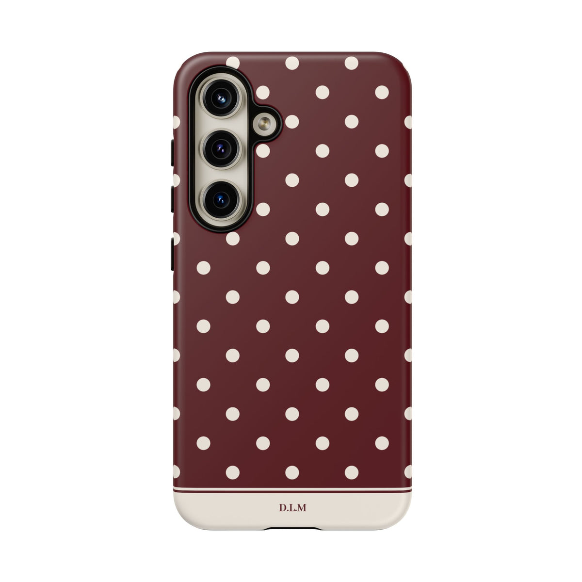 Cranberry Cream Personalised Polka Dot Case