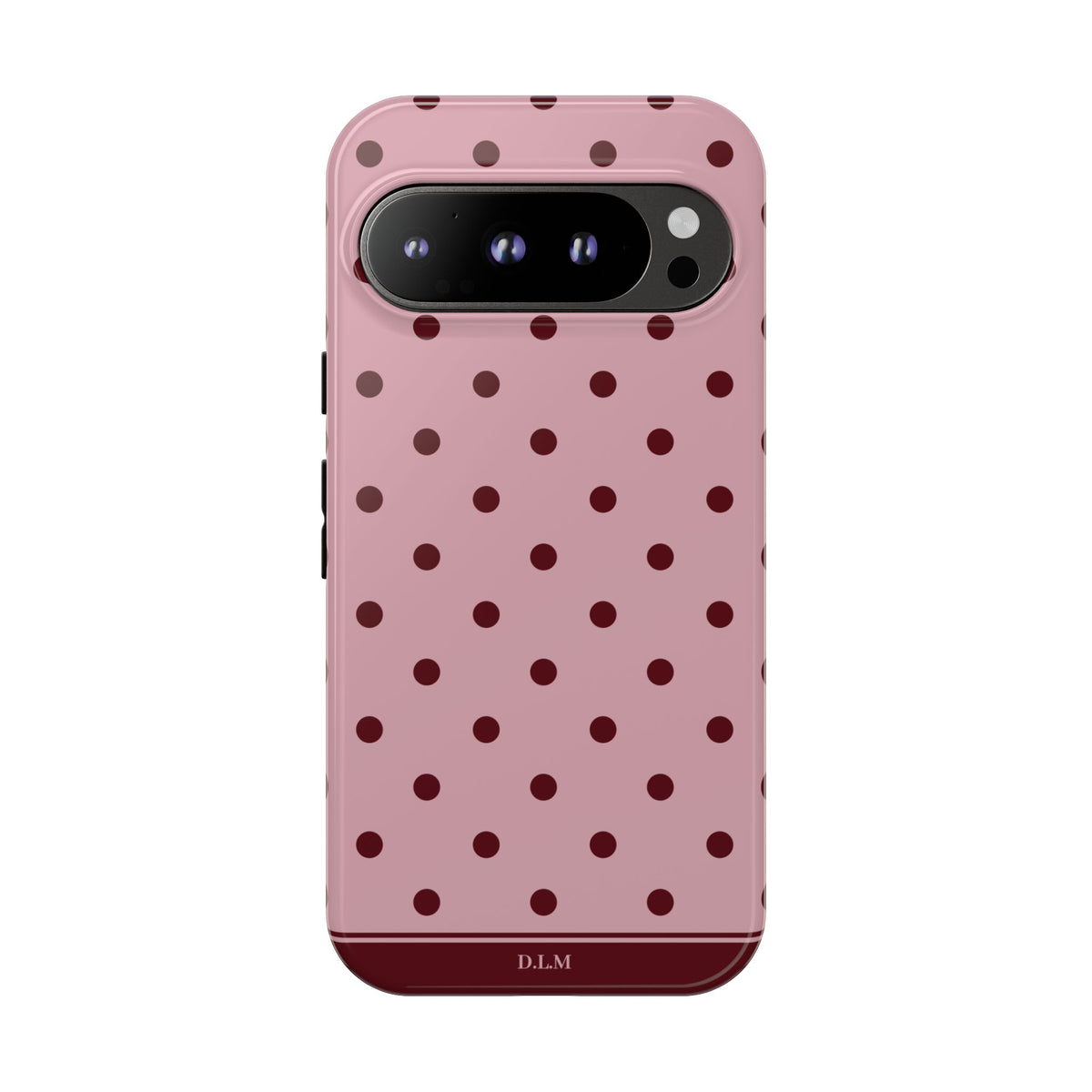Berry Blush Personalised Polka Dot Case