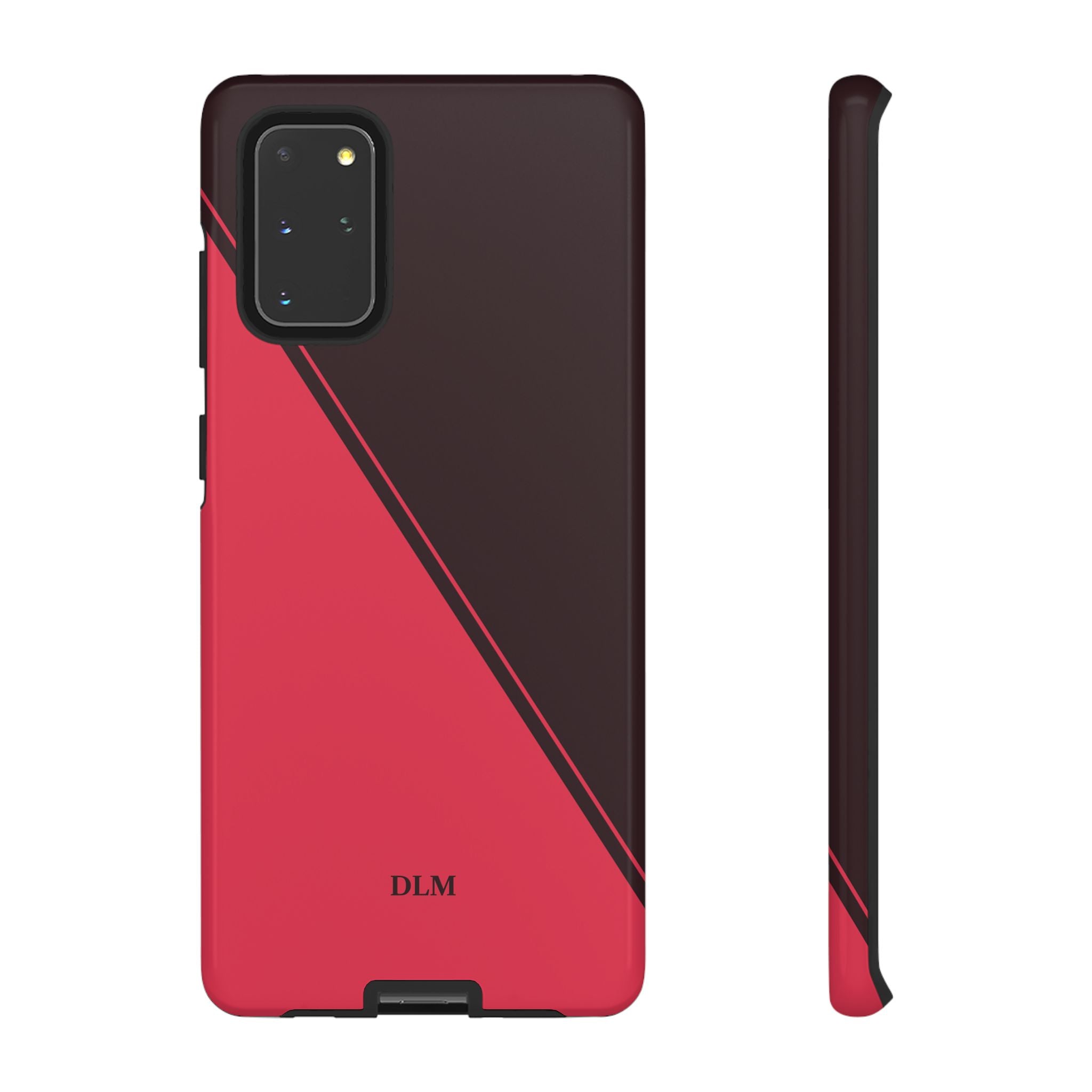 Red/Brown Two Tone Custom Initials Case