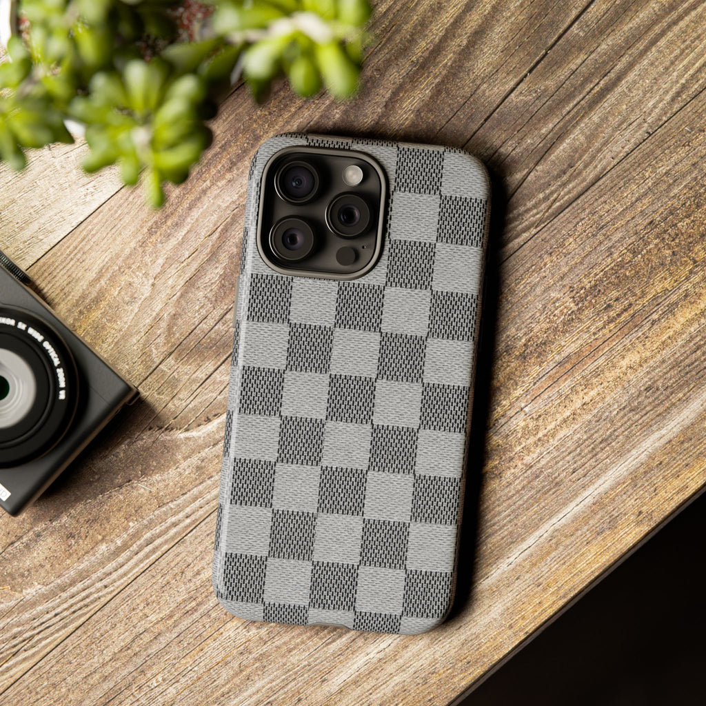 Checkered Grey Phone Case