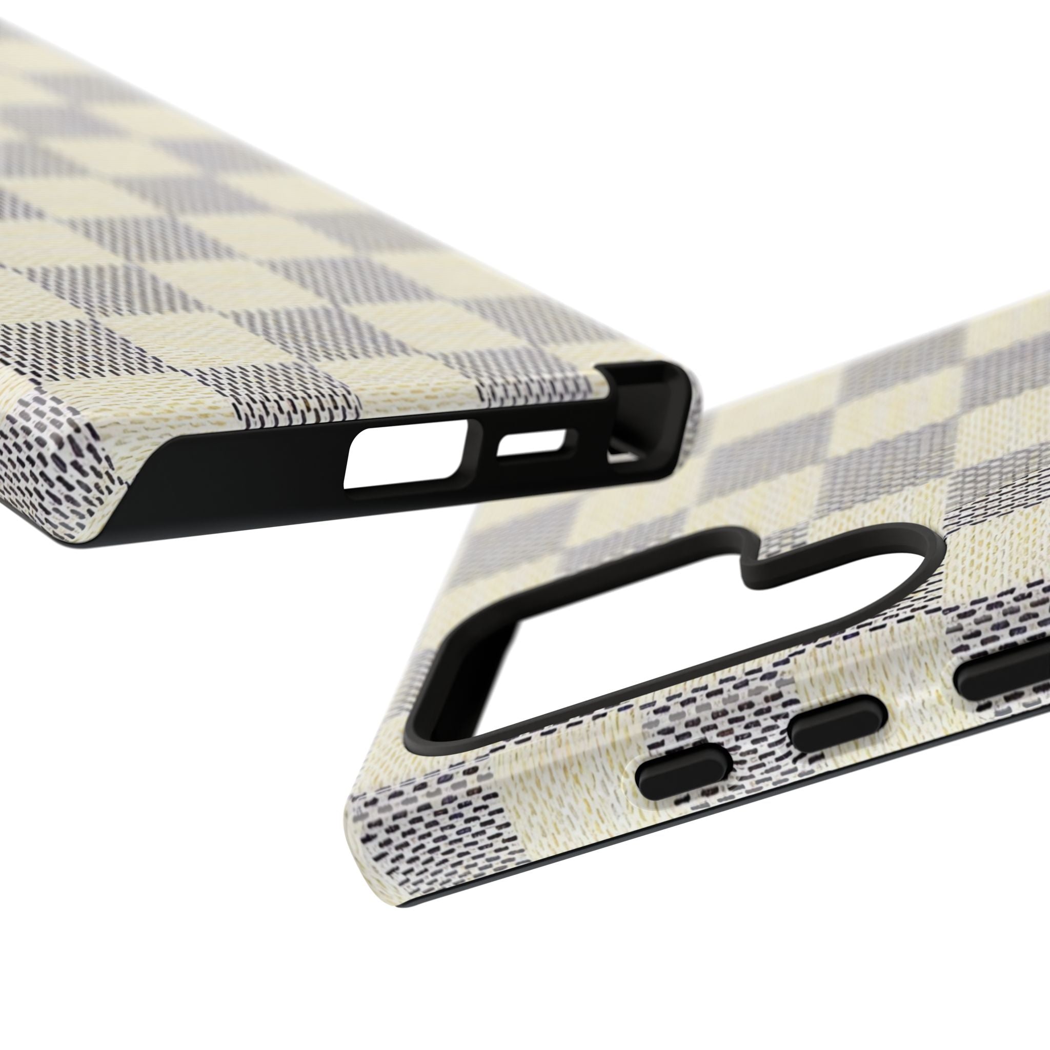 Checkered Cream Phone Case