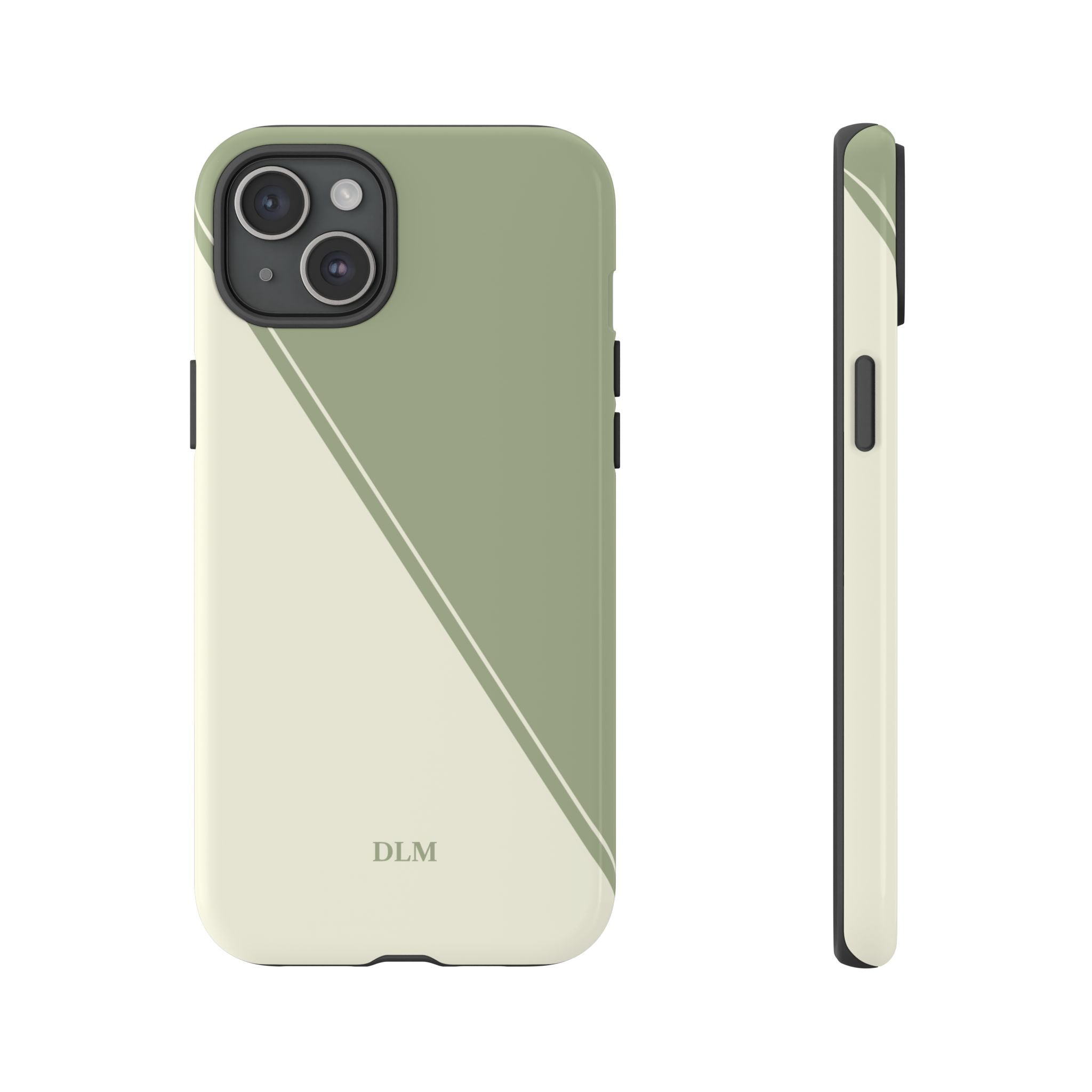 Matcha Two Tone Custom Initials Case