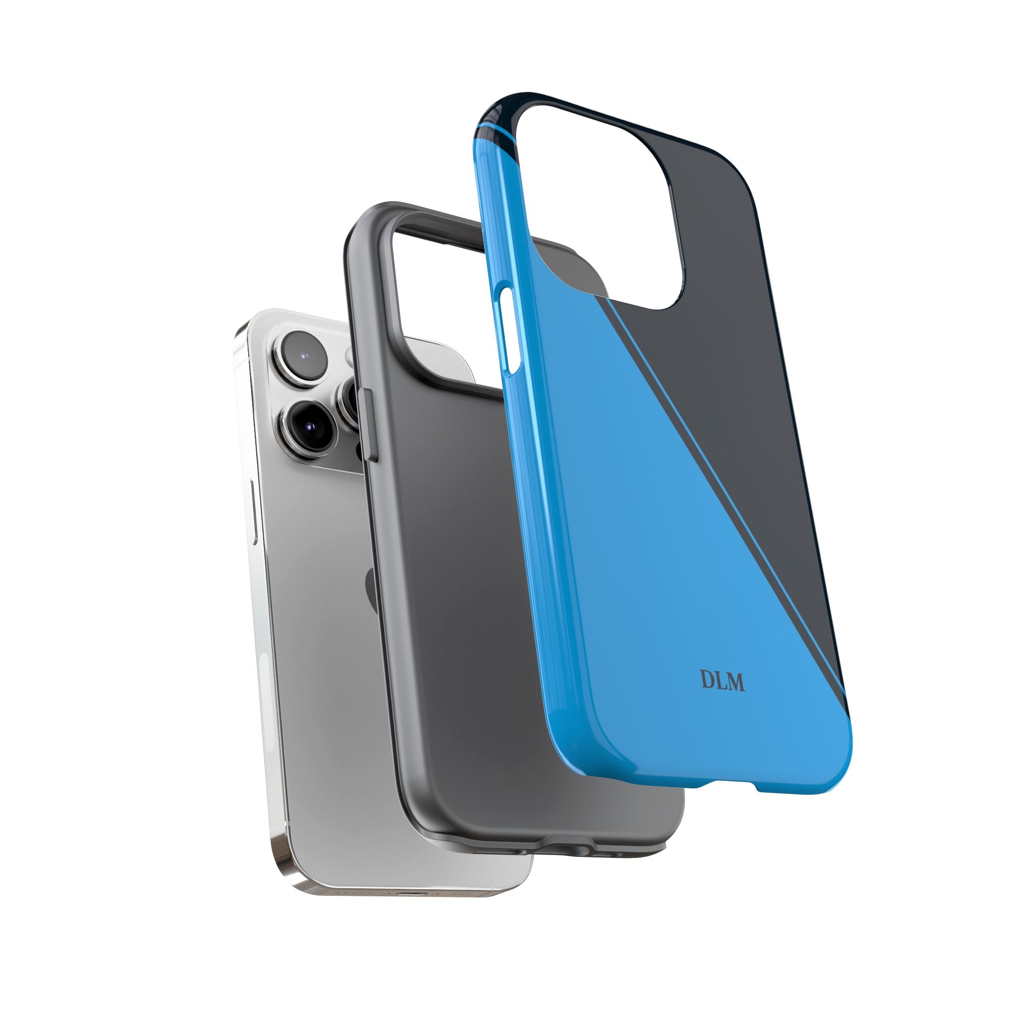 Blues Two Tone Custom Initials Case