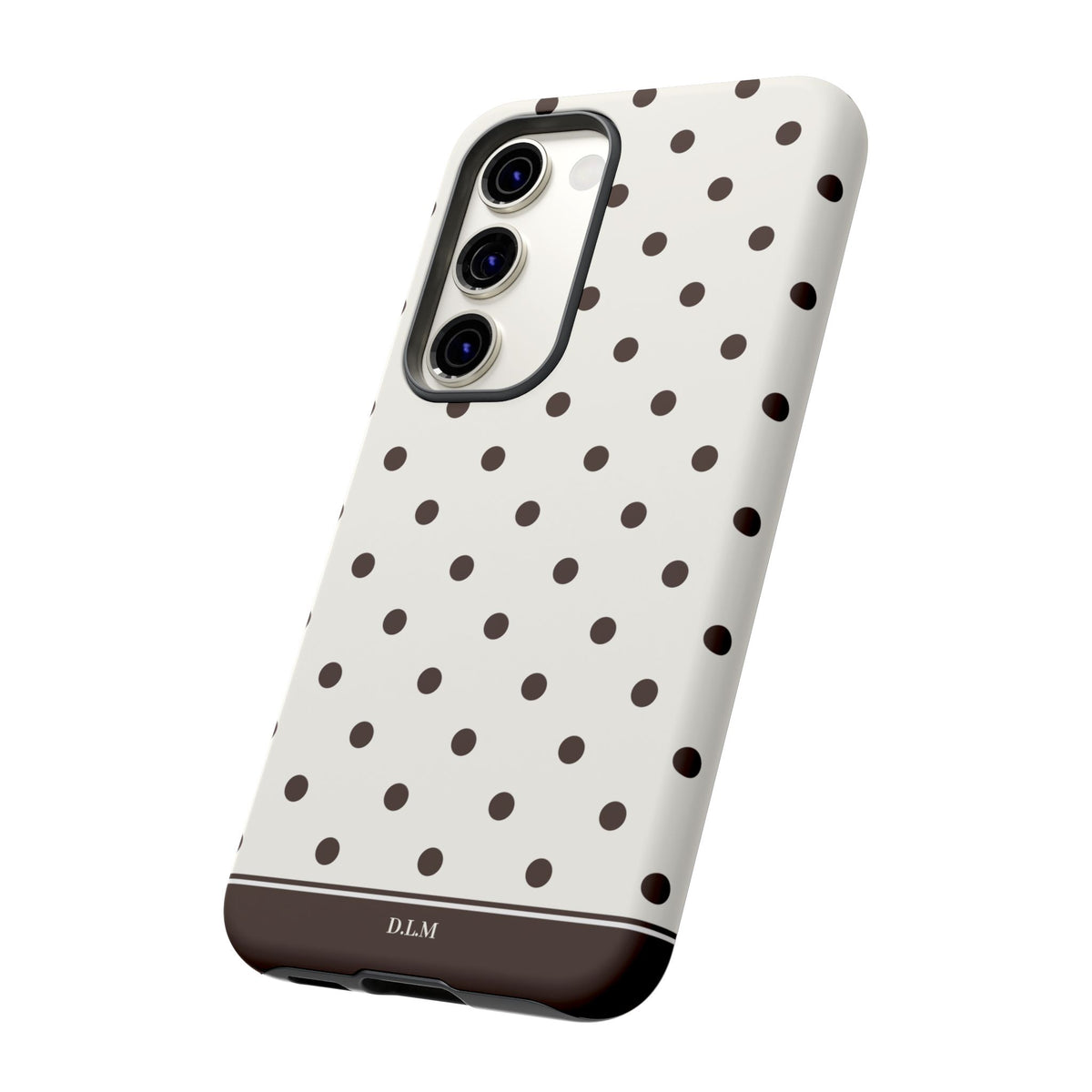 Creamy Mocha Personalised Polka Dot Case