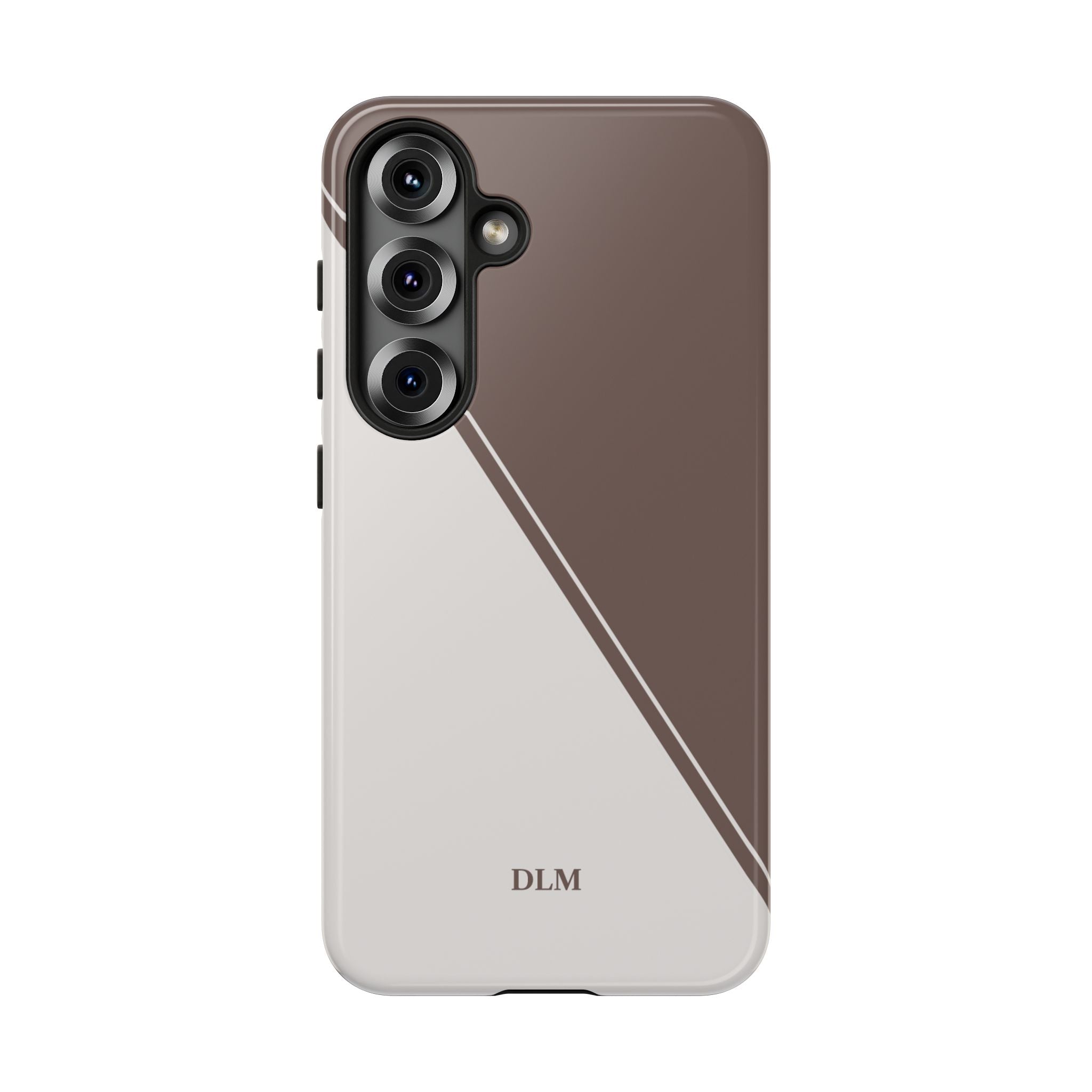 Brown/Cream Two Tone Custom Initials Case