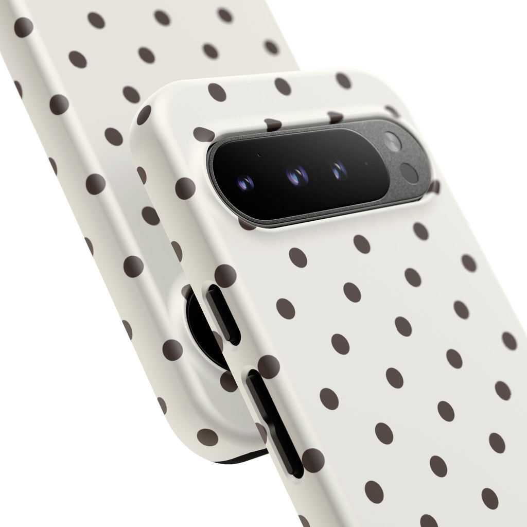 Creamy Mocha Personalised Polka Dot Case