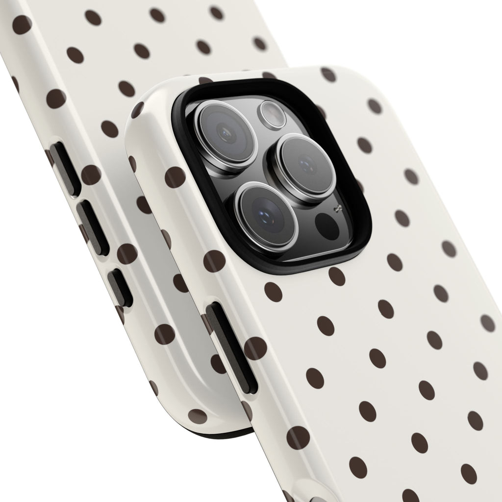 Creamy Mocha Personalised Polka Dot Case