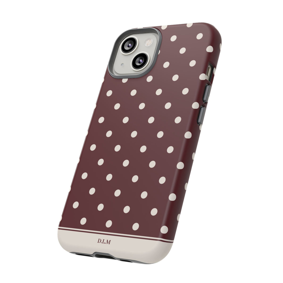 Cranberry Cream Personalised Polka Dot Case