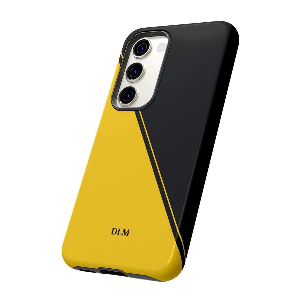Yellow/Black Two Tone Custom Initials Case