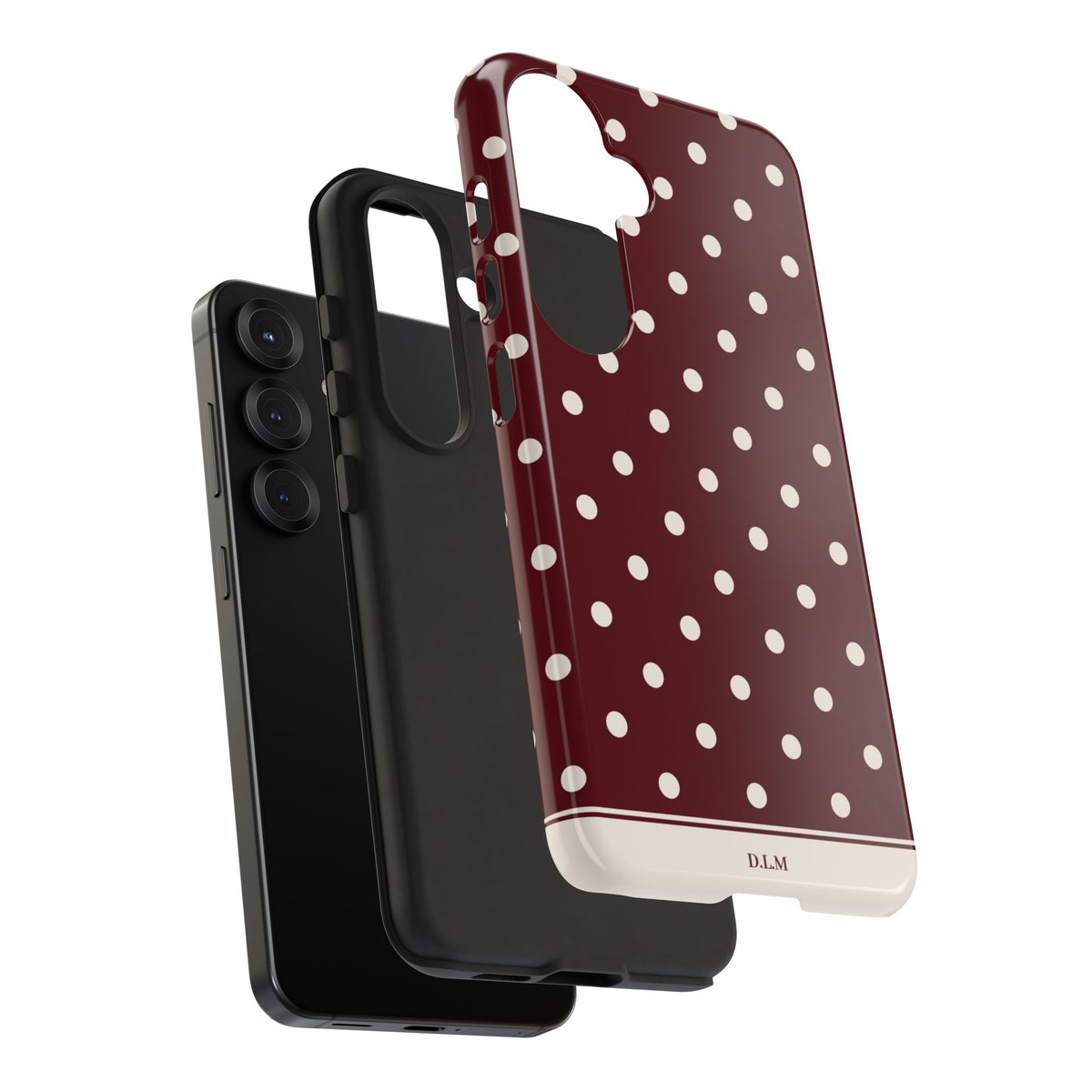 Cranberry Cream Personalised Polka Dot Case