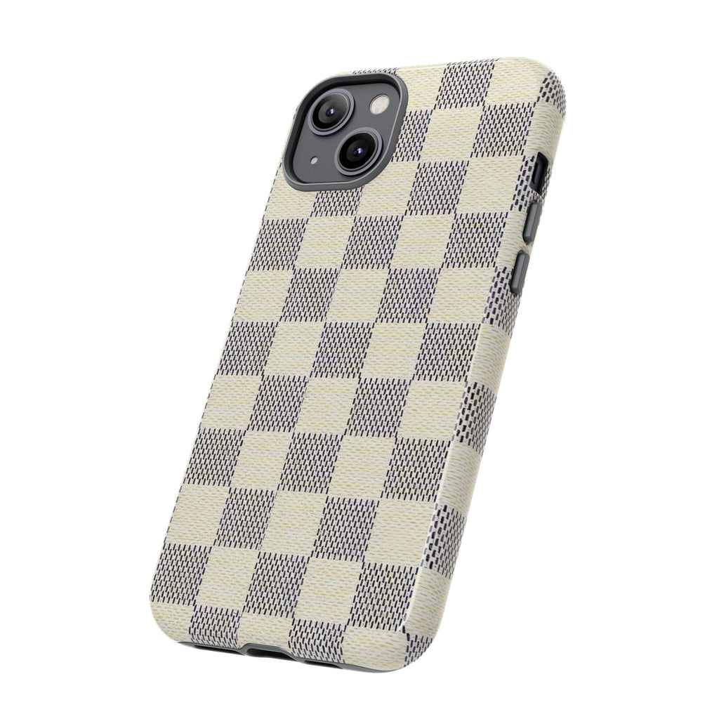 Checkered Cream Phone Case