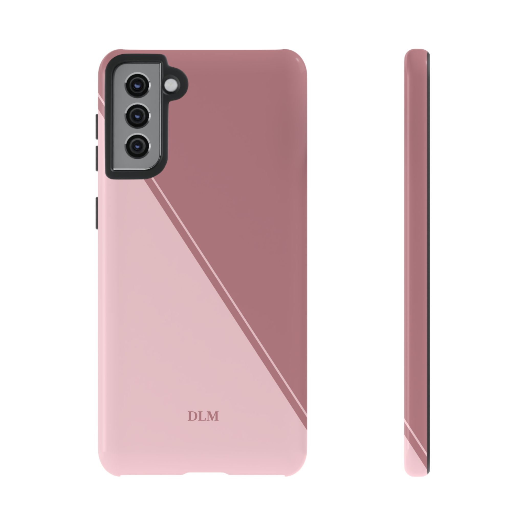 Pinks Two Tone Custom Initials Case