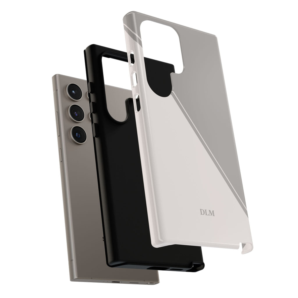 Grey Two Tone Case Custom Initials Case