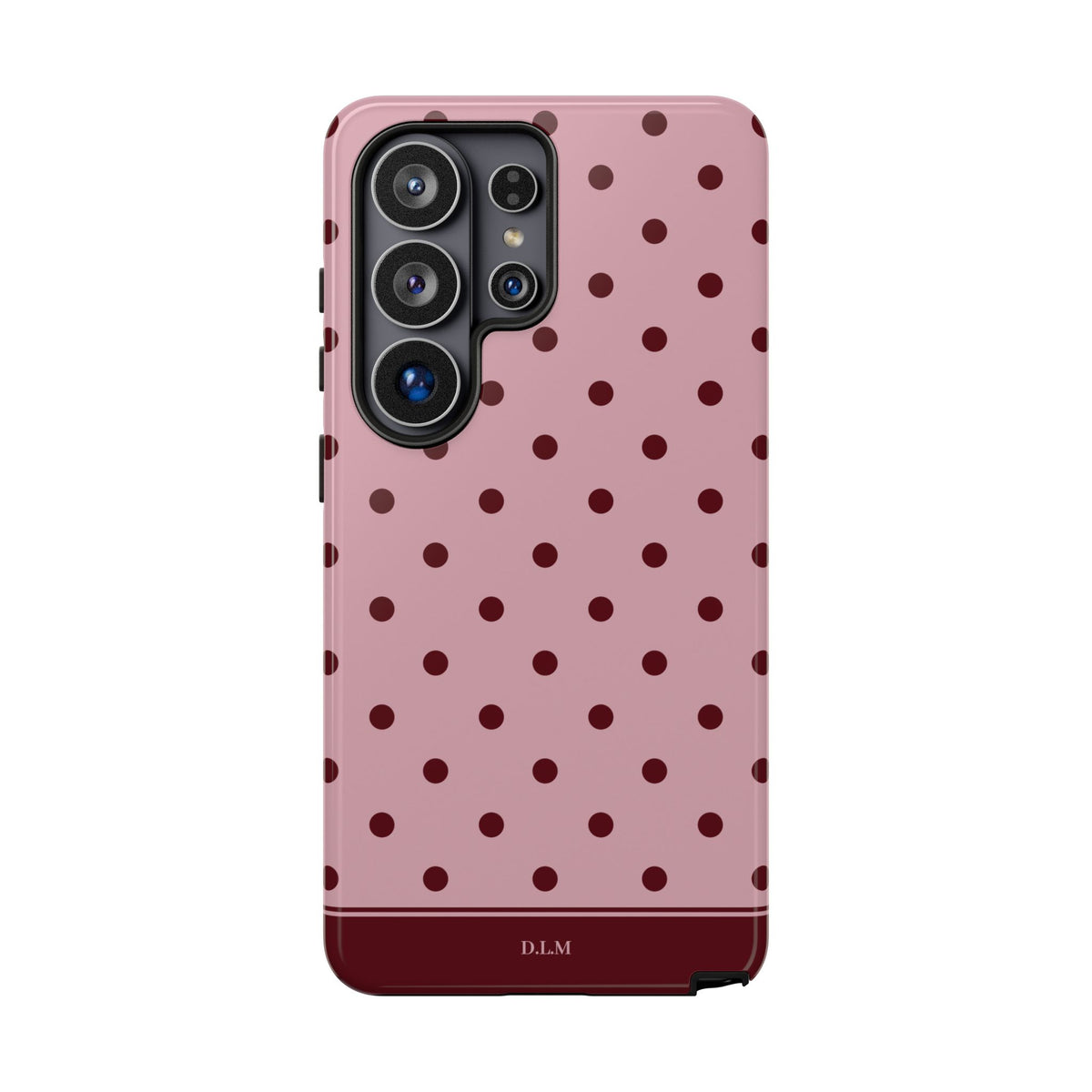 Berry Blush Personalised Polka Dot Case