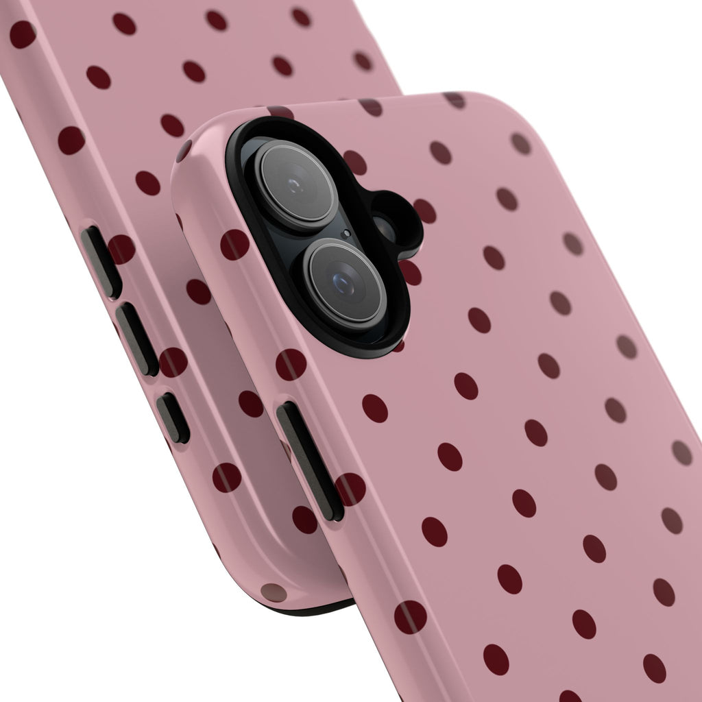 Berry Blush Personalised Polka Dot Case