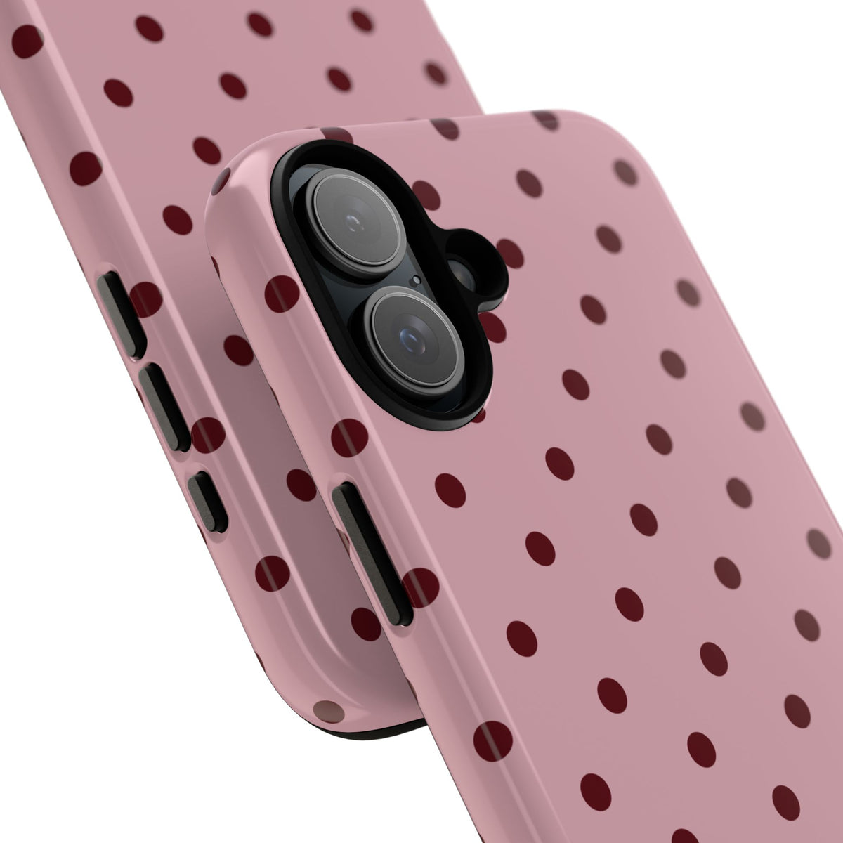 Berry Blush Personalised Polka Dot Case