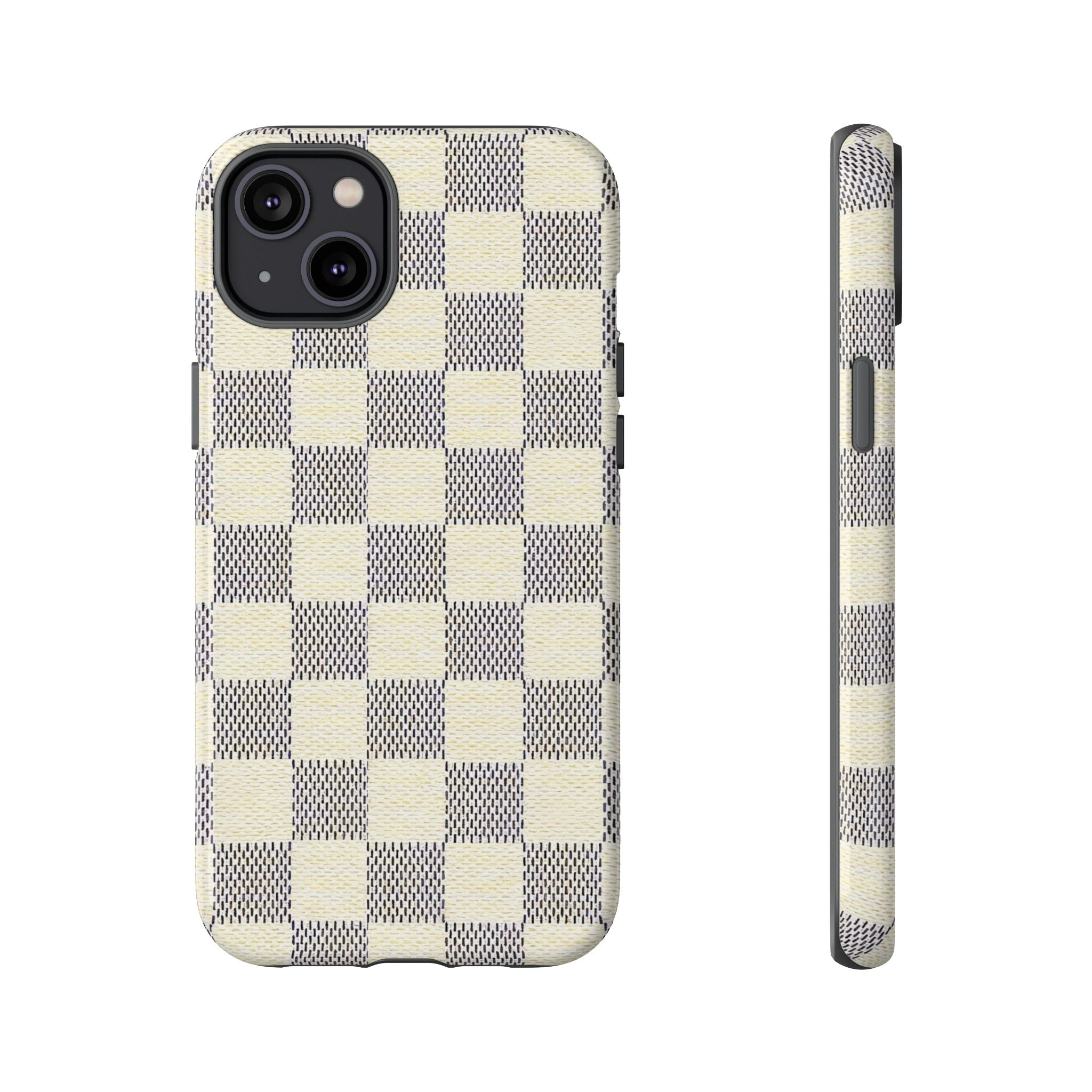 Checkered Cream Phone Case