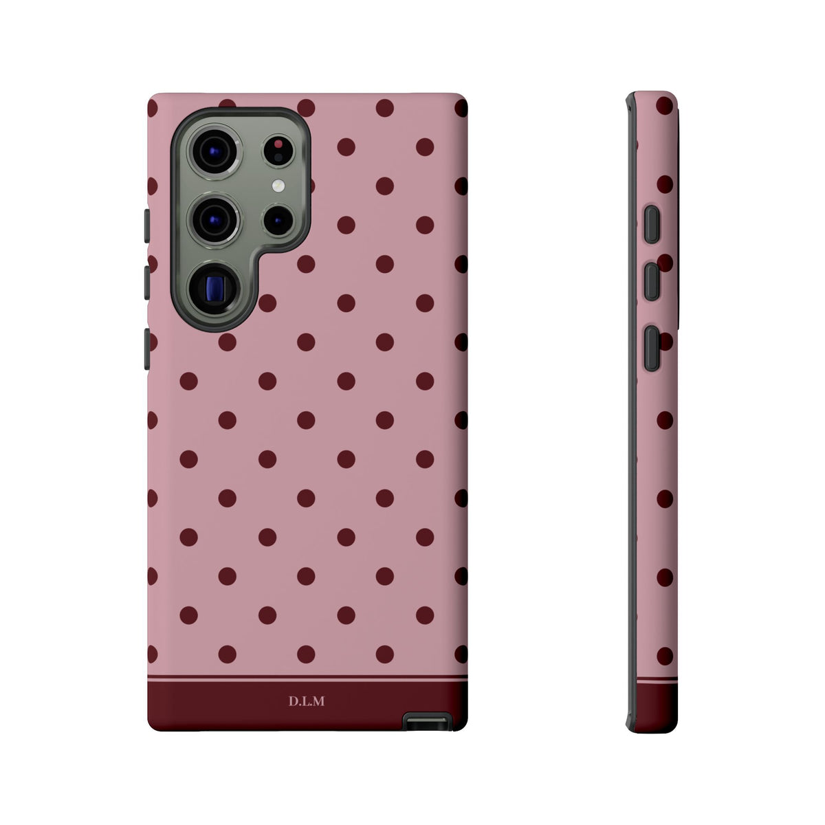 Berry Blush Personalised Polka Dot Case
