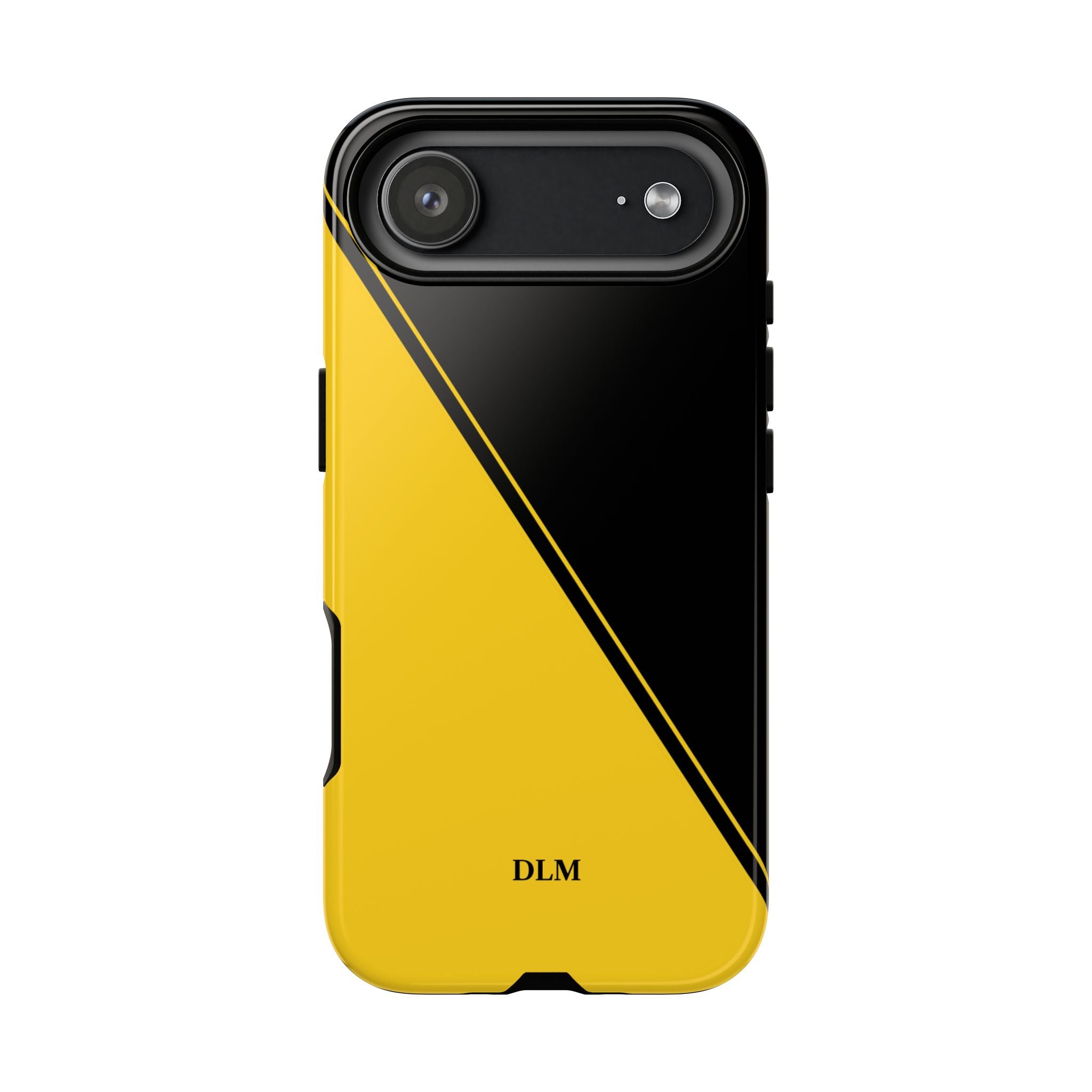 Yellow/Black Two Tone Custom Initials Case