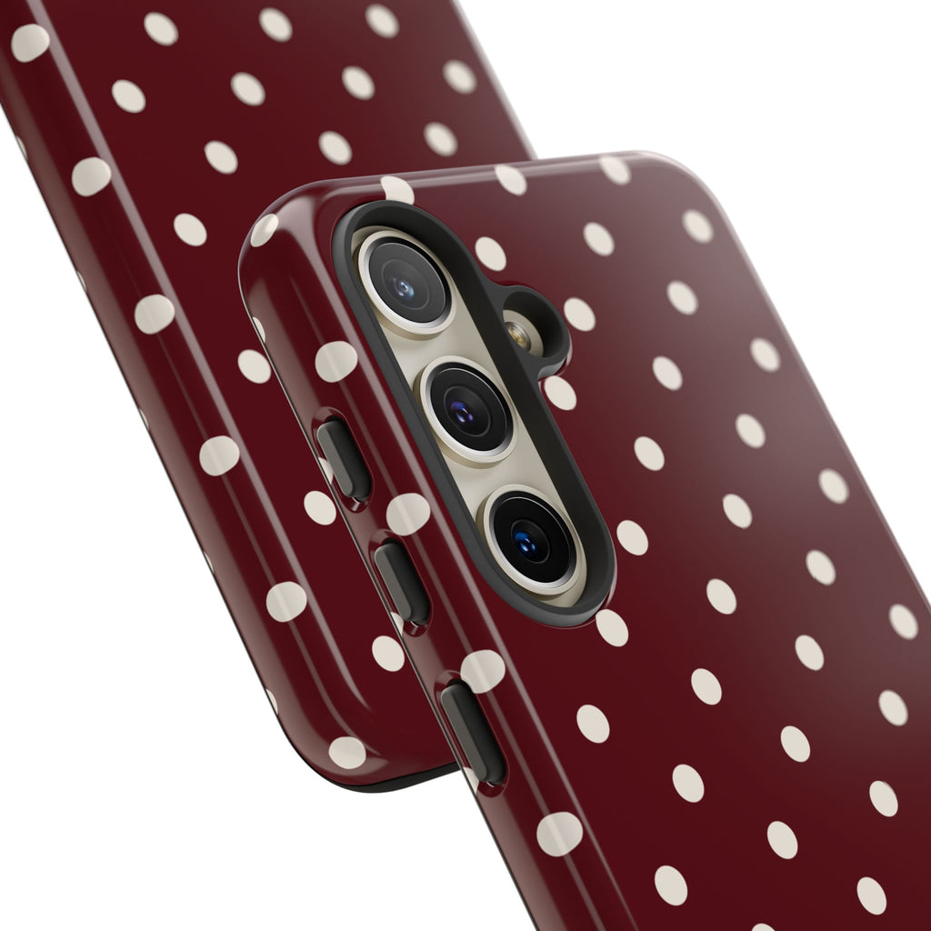 Cranberry Cream Personalised Polka Dot Case