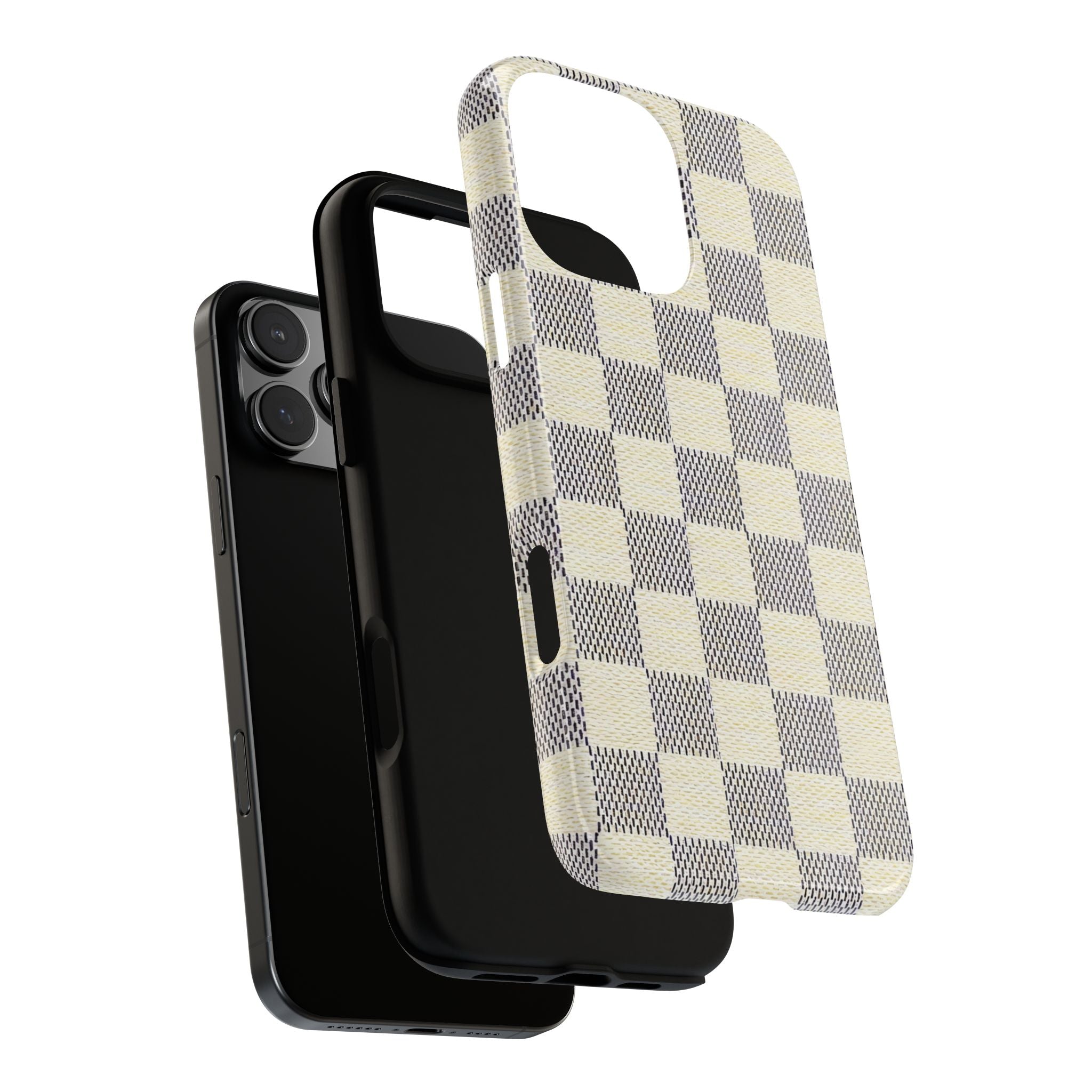 Checkered Cream Phone Case