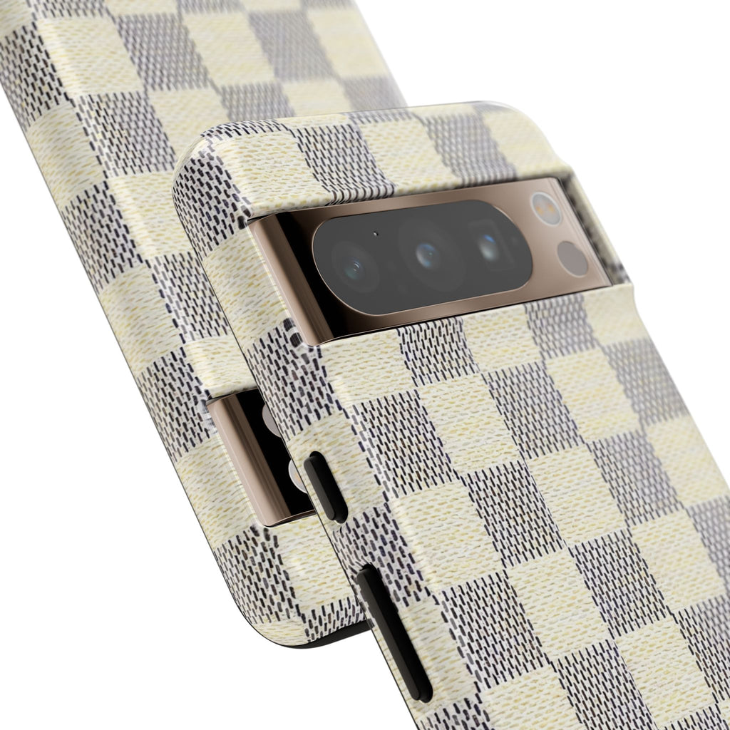 Checkered Cream Phone Case