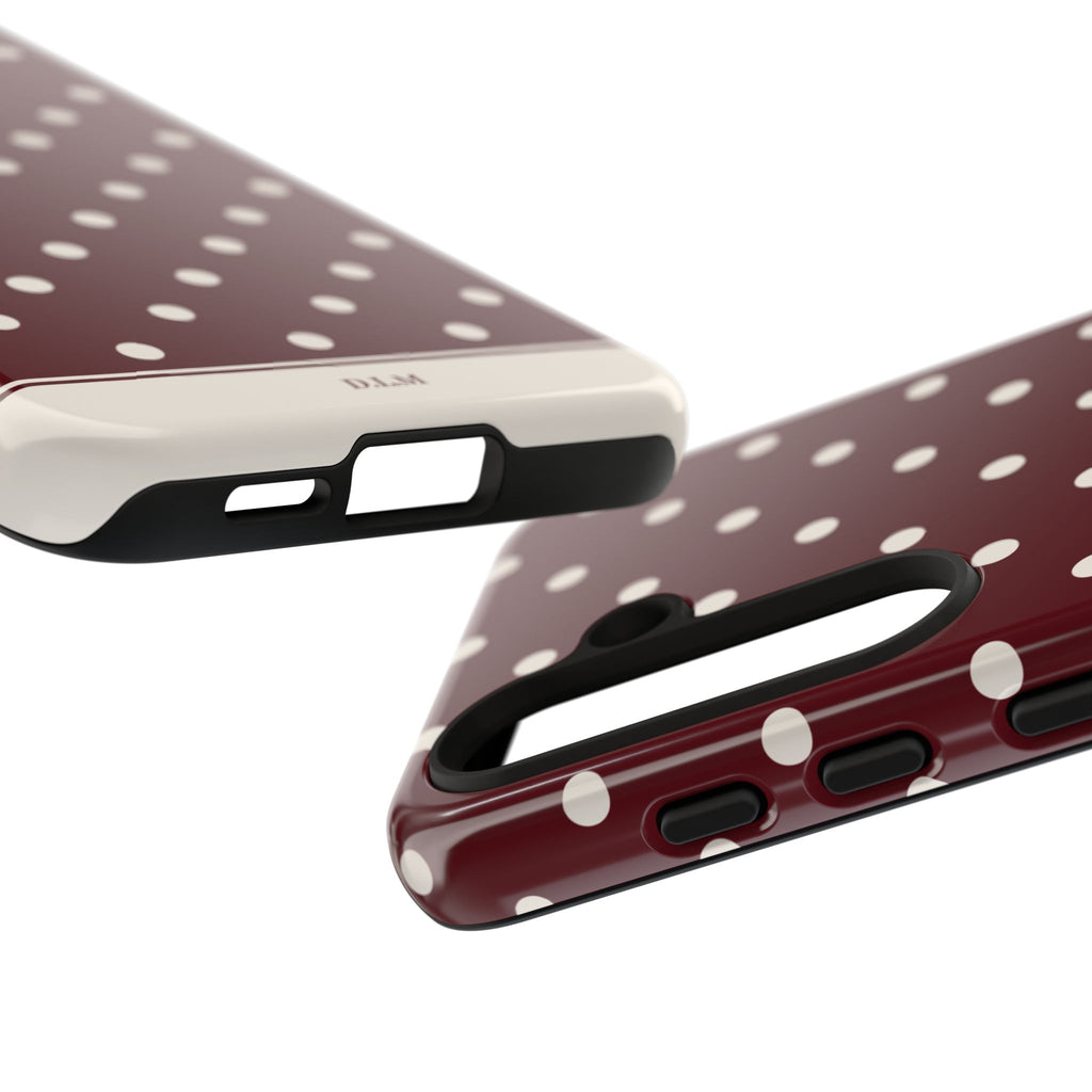 Cranberry Cream Personalised Polka Dot Case