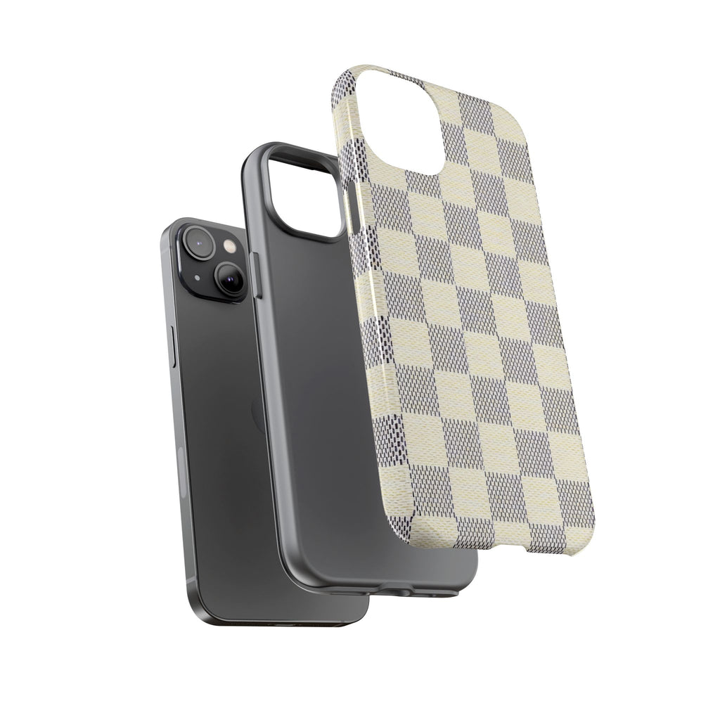 Checkered Cream Phone Case