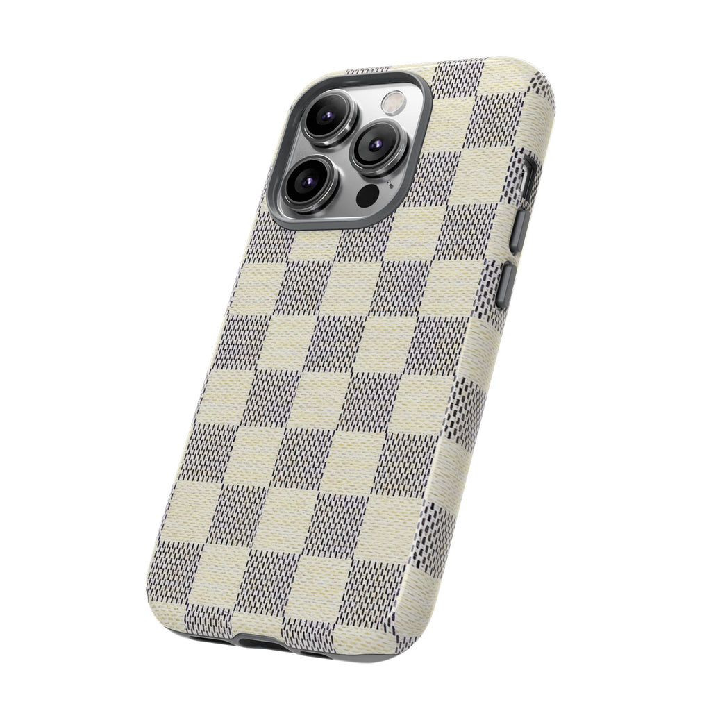 Checkered Cream Phone Case