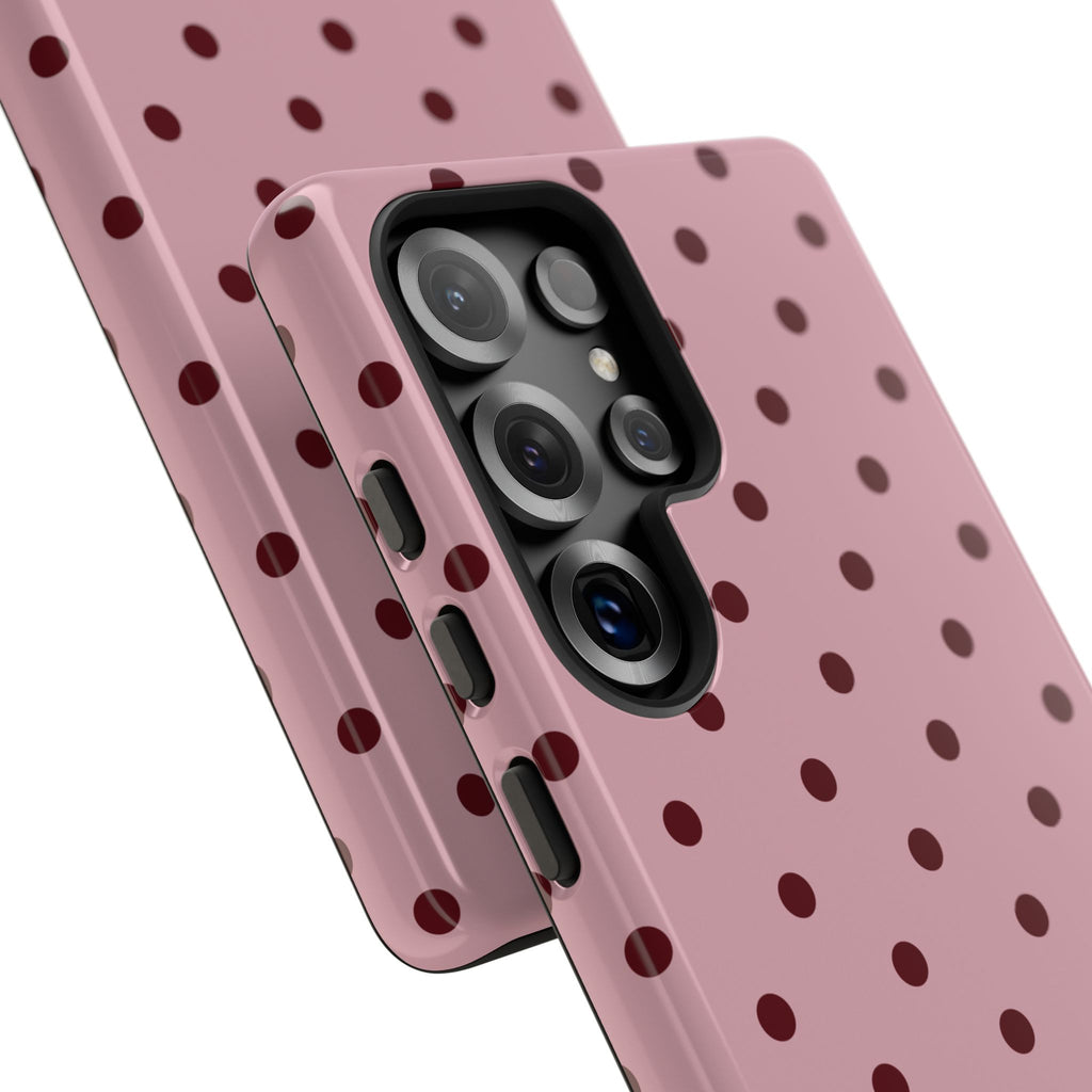 Berry Blush Personalised Polka Dot Case