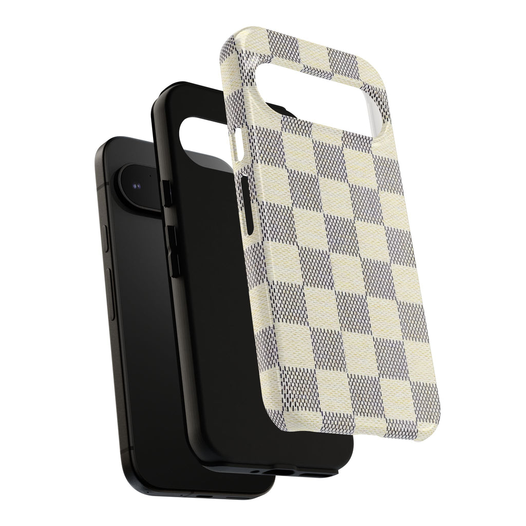 Checkered Cream Phone Case