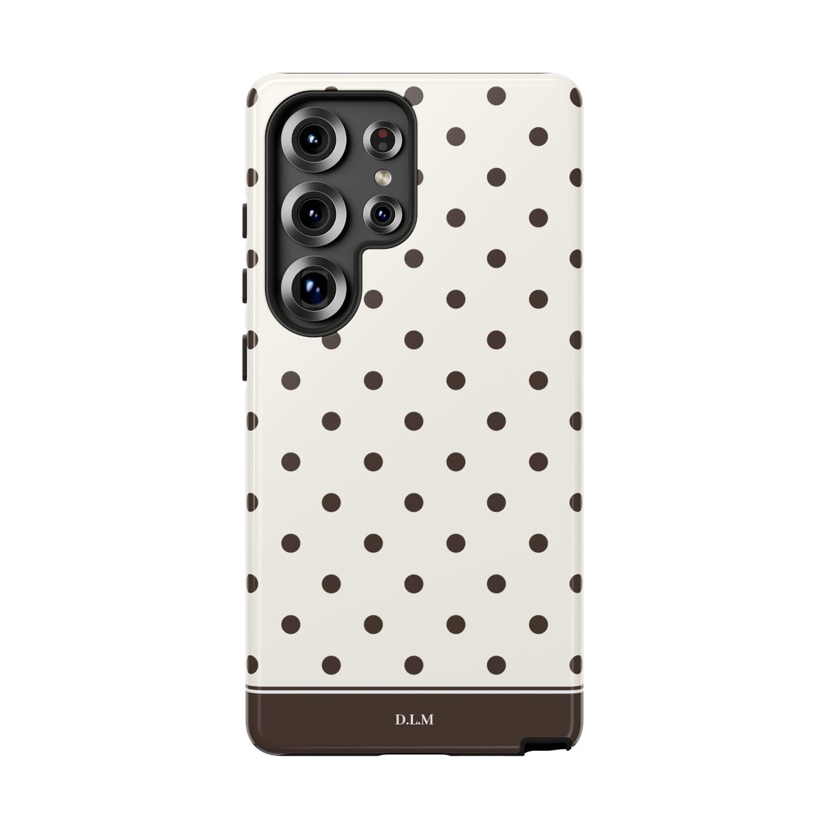Creamy Mocha Personalised Polka Dot Case