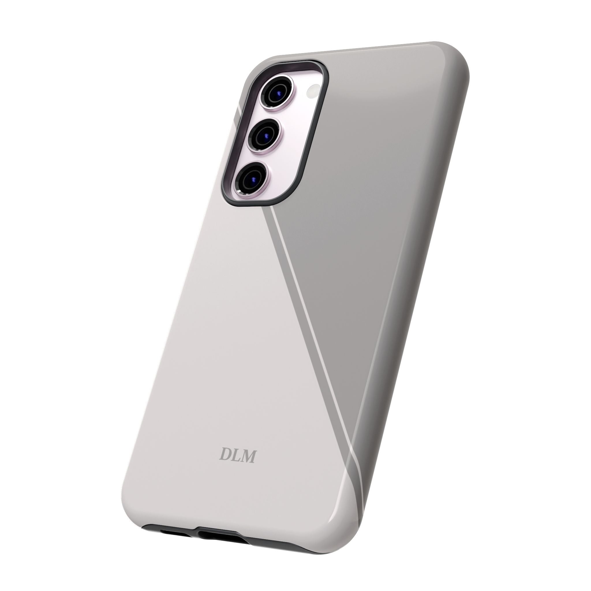 Grey Two Tone Case Custom Initials Case