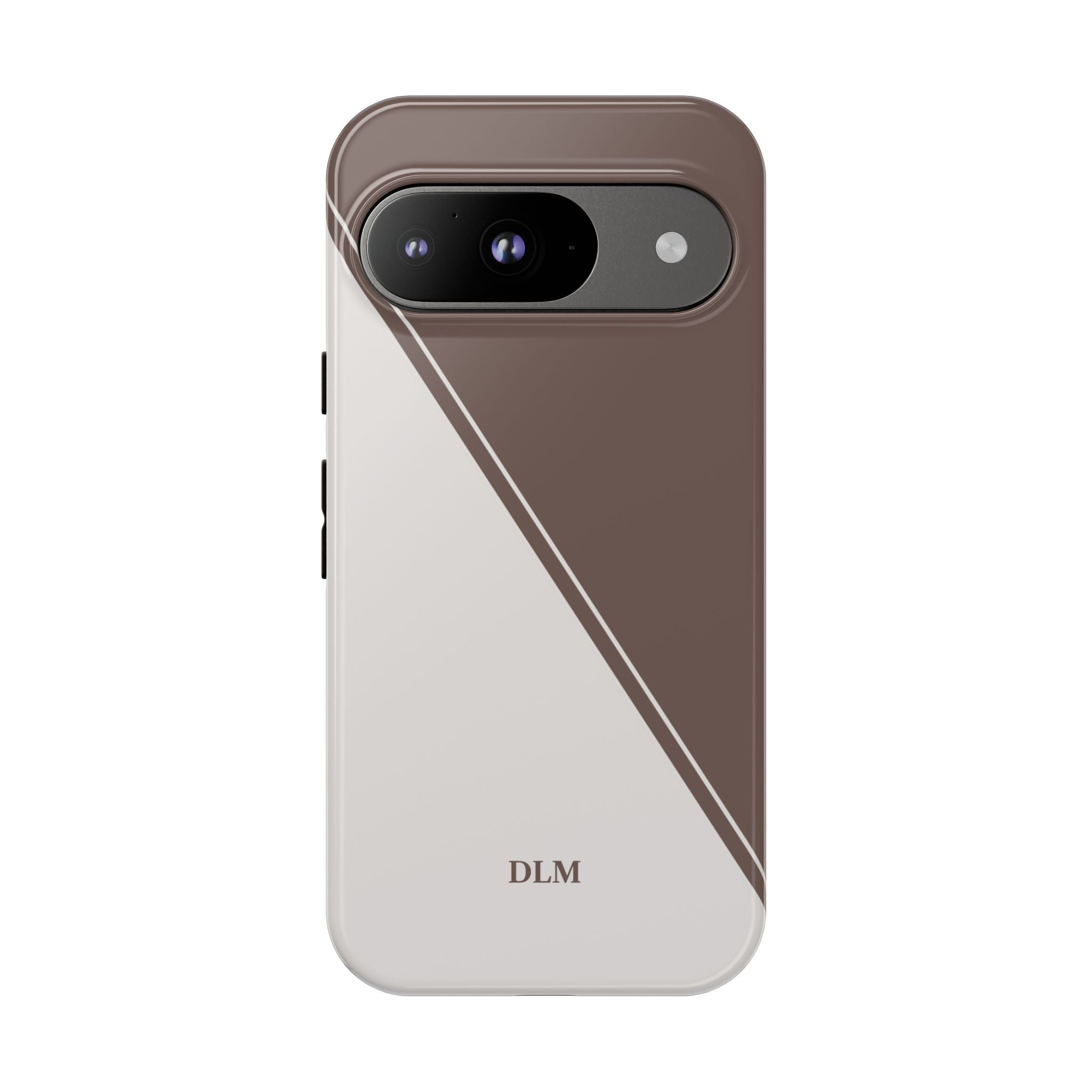 Brown/Cream Two Tone Custom Initials Case