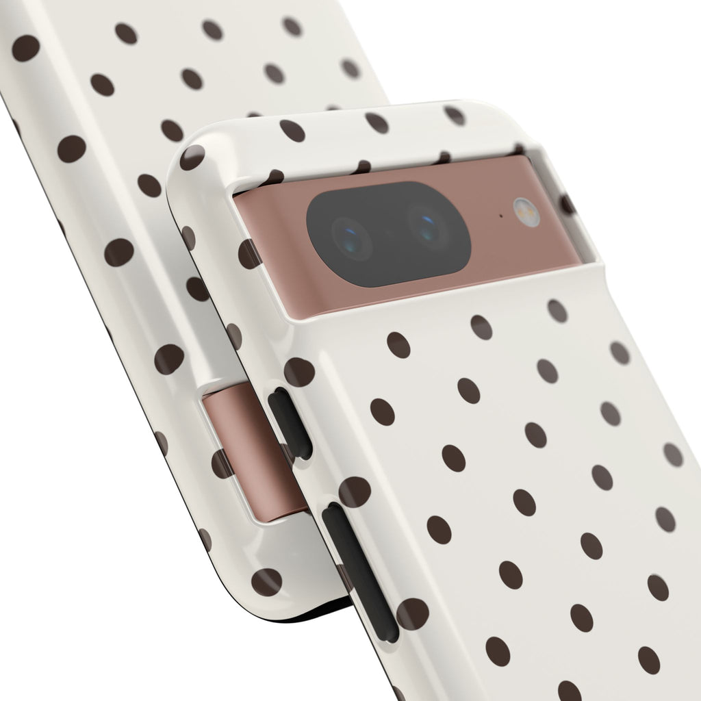 Creamy Mocha Personalised Polka Dot Case