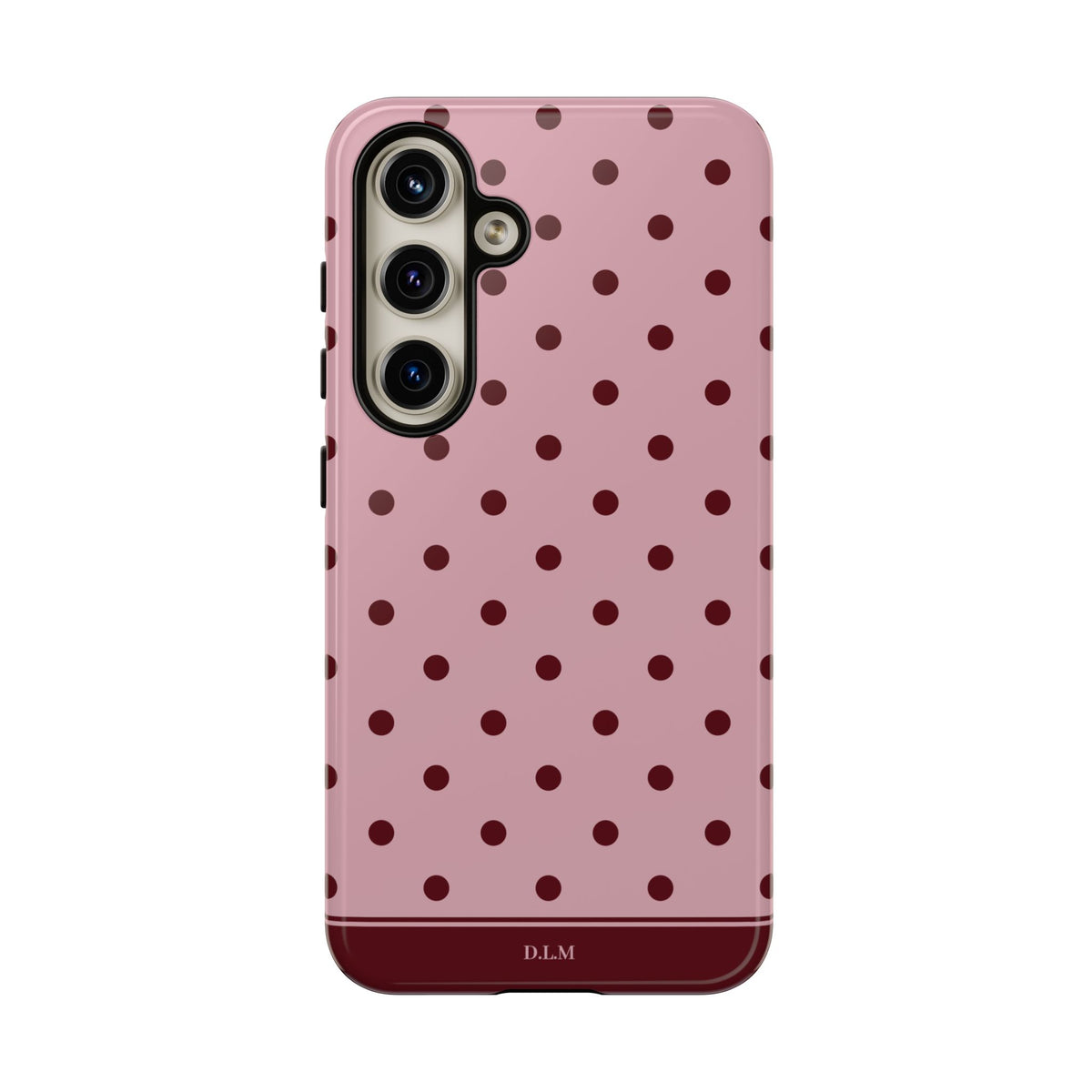 Berry Blush Personalised Polka Dot Case
