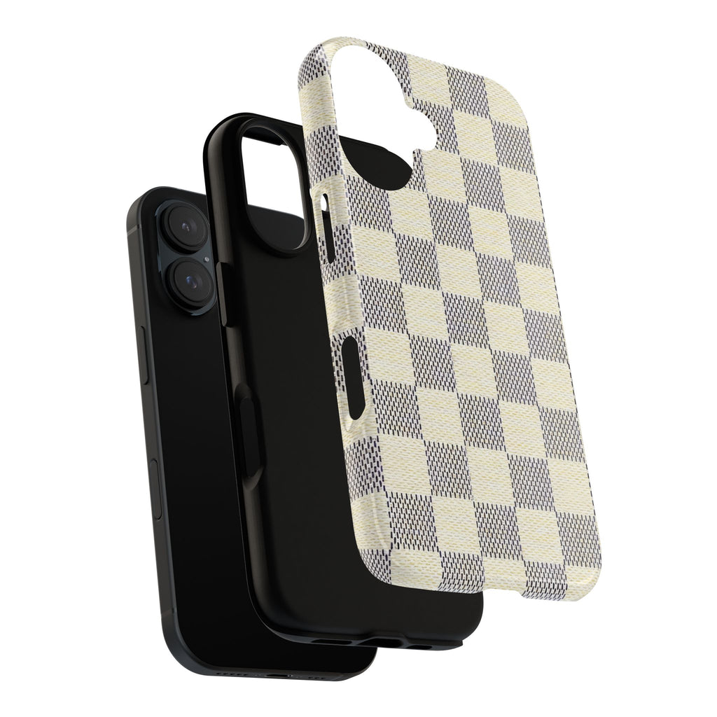 Checkered Cream Phone Case