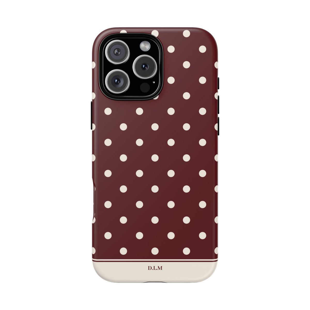 Cranberry Cream Personalised Polka Dot Case