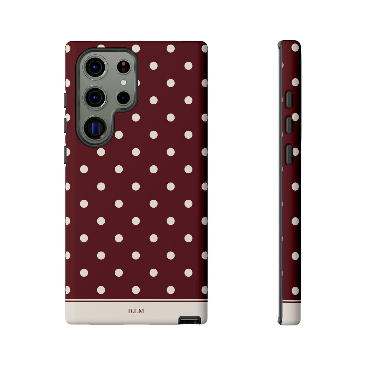 Cranberry Cream Personalised Polka Dot Case