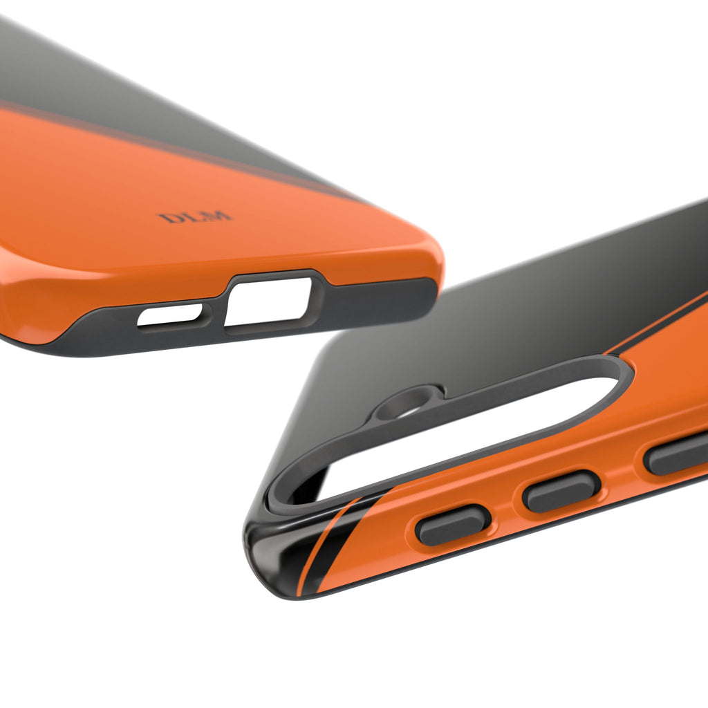 Orange/Black Two Tone Custom Initials Case