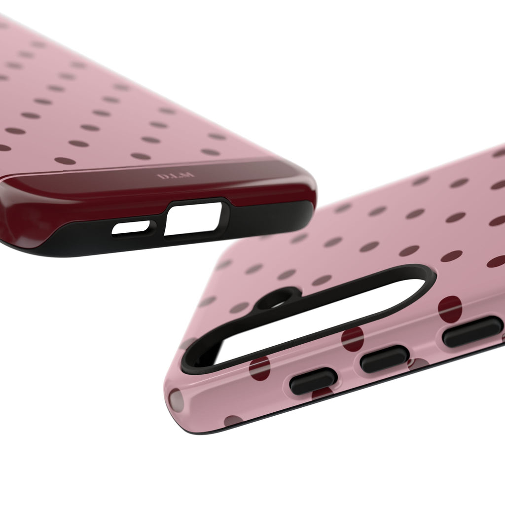 Berry Blush Personalised Polka Dot Case