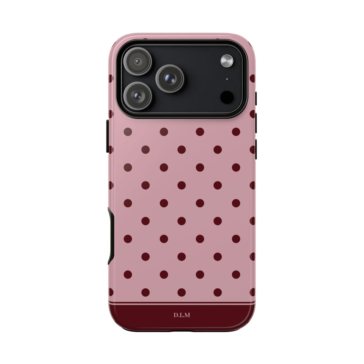 Berry Blush Personalised Polka Dot Case