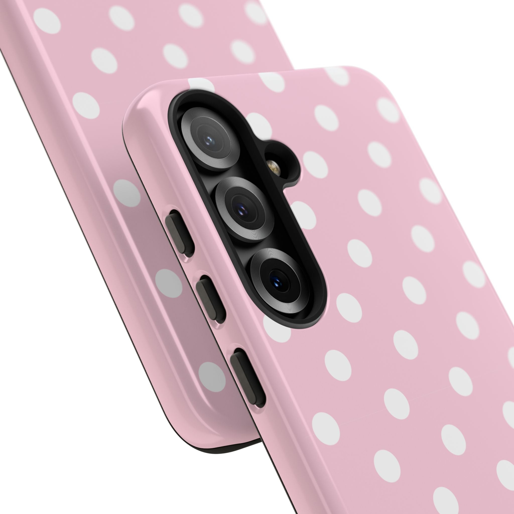 Pink & White PolkaDot Customisable Name Case