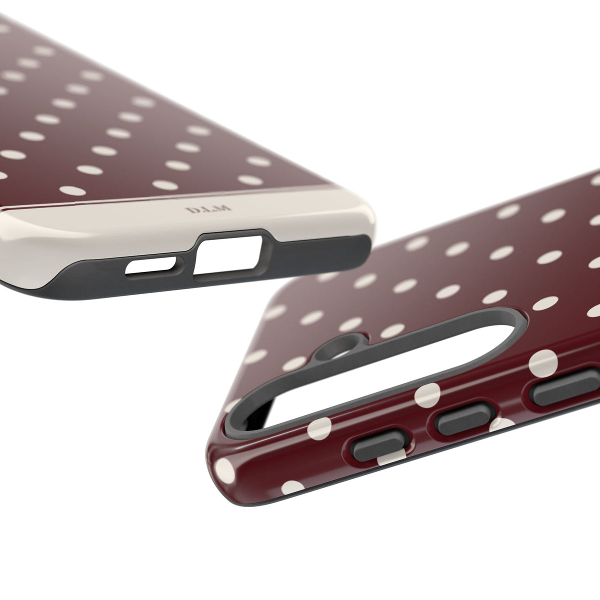 Cranberry Cream Personalised Polka Dot Case
