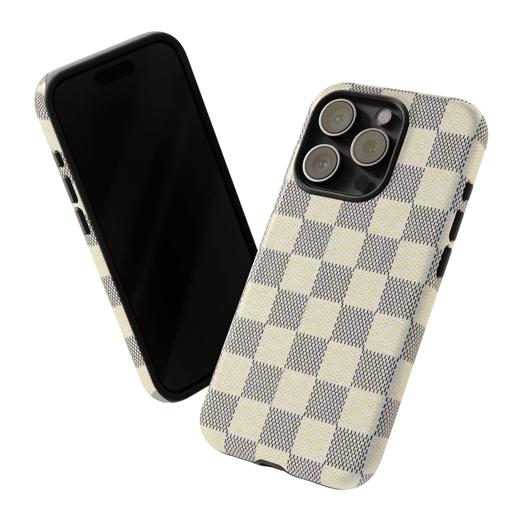 Checkered Cream Phone Case
