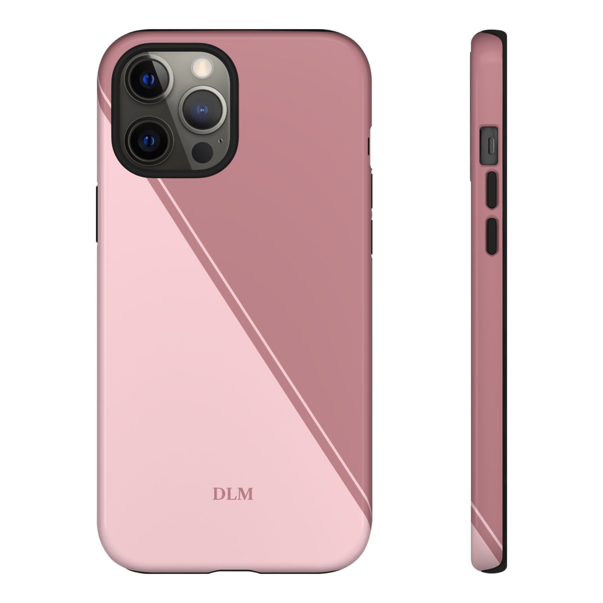 Pinks Two Tone Custom Initials Case