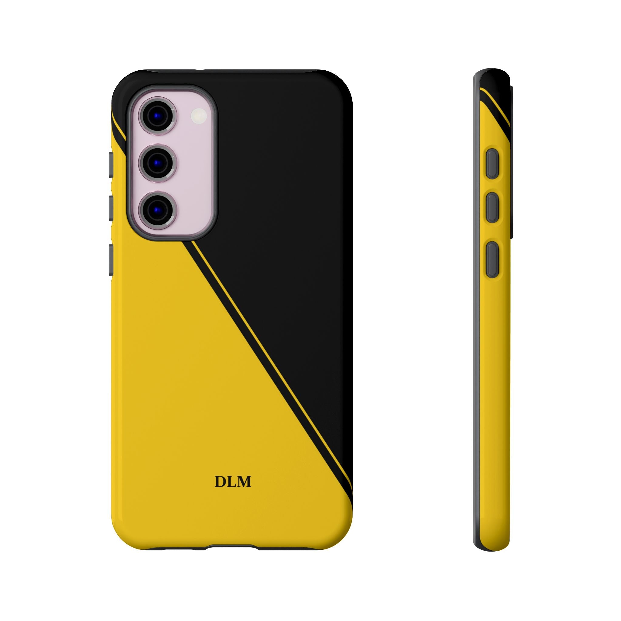 Yellow/Black Two Tone Custom Initials Case