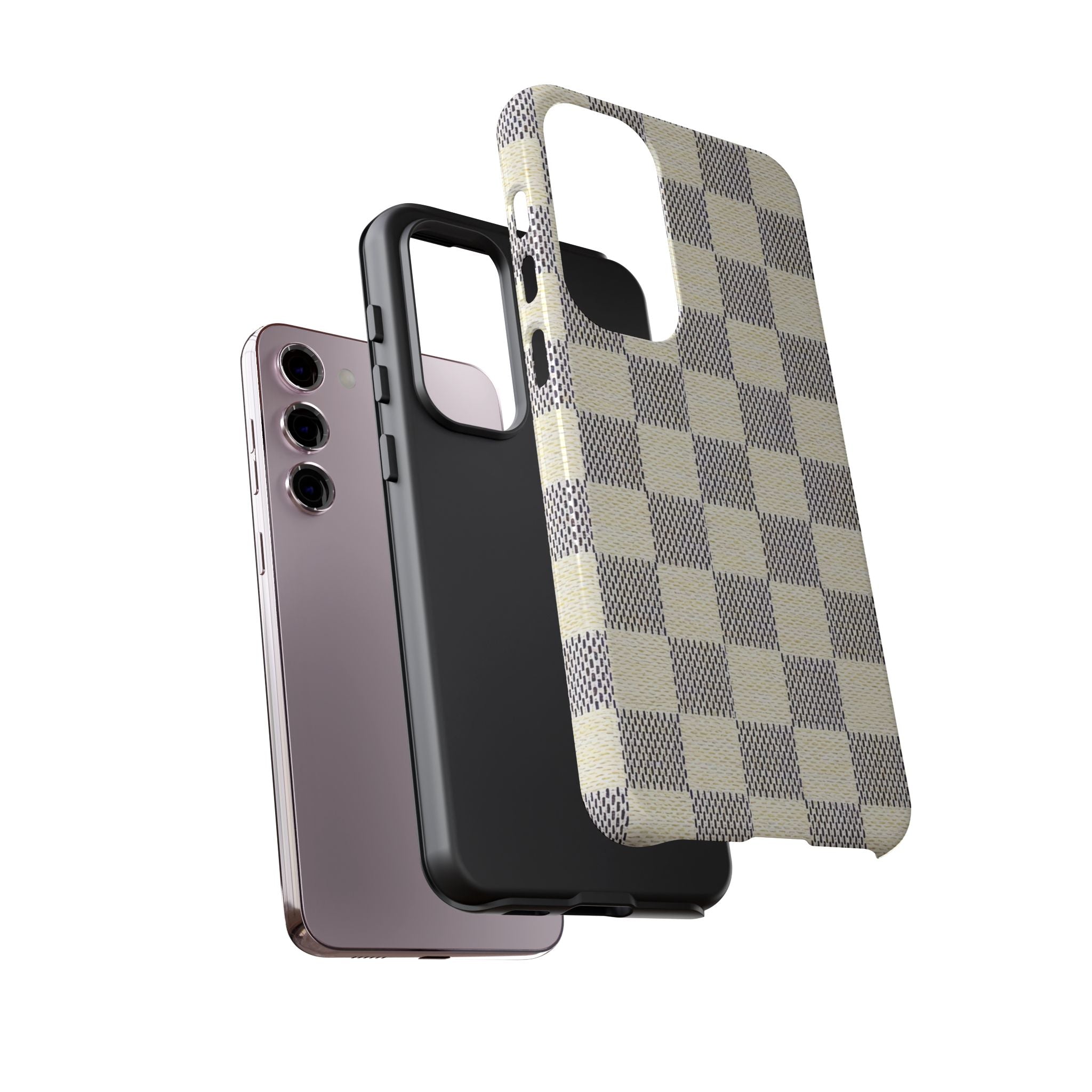 Checkered Cream Phone Case