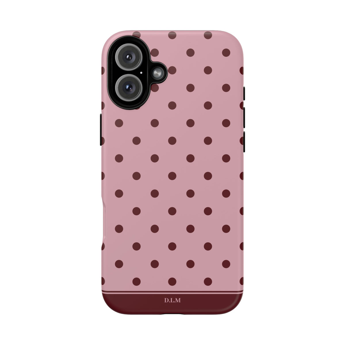 Berry Blush Personalised Polka Dot Case