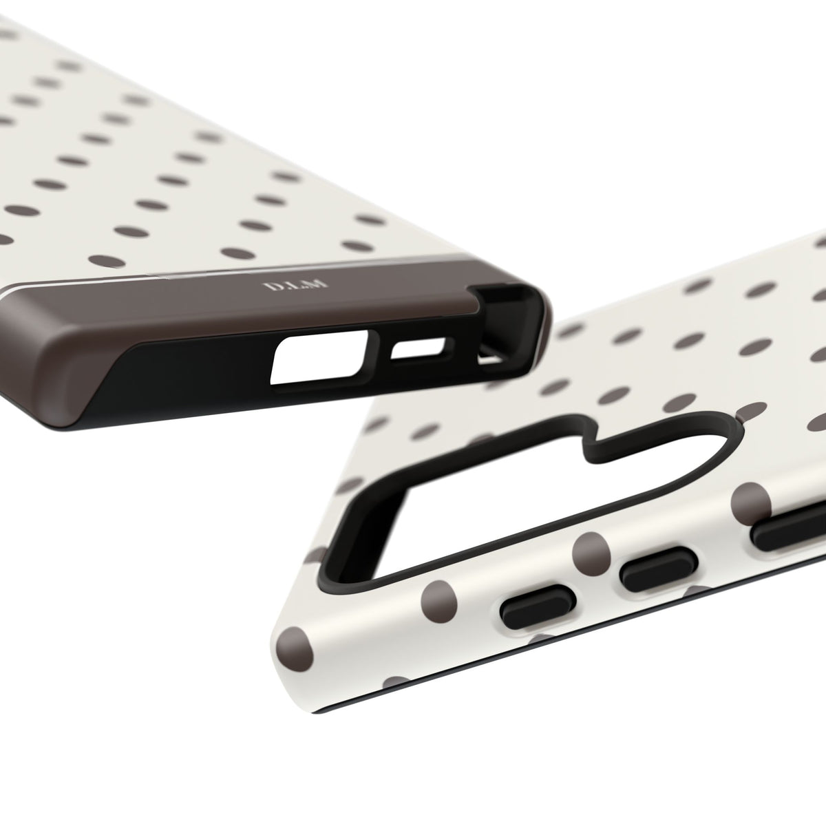 Creamy Mocha Personalised Polka Dot Case